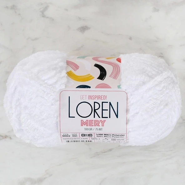 Loren Mery Beyaz El Örgü İpi - M402 - 34310 - 3