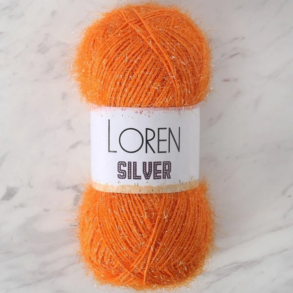 Loren Sılver Turuncu El Örgü İpi - Rs0103 - 34086