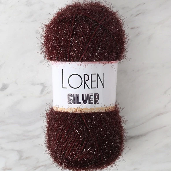 Loren Sılver Kahverengi El Örgü İpi - Rs0093 - 34089