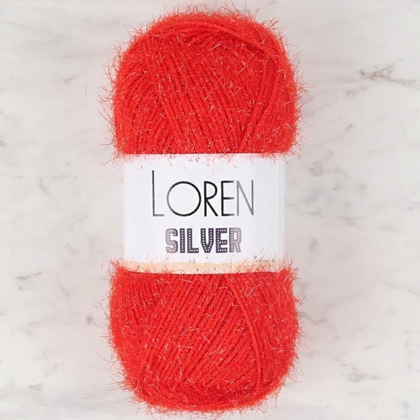 Loren Silver Kırmızı El Örgü İpi - Rs0025 - 34087