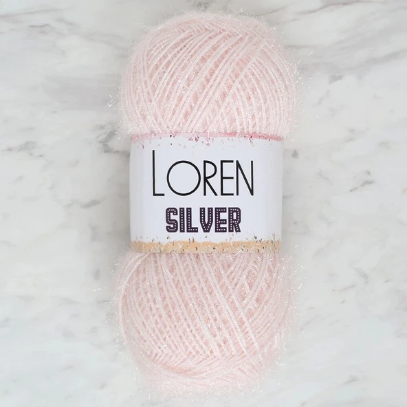Loren Silver Toz Pembe El Örgü İpi - Rs0062 - 34072