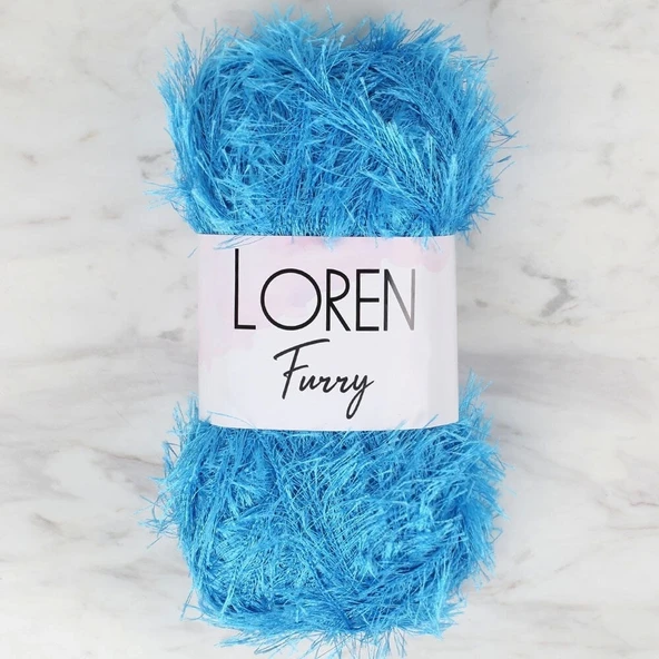 Loren Furry Mavi El Örgü İpi - Rf003 - 34042