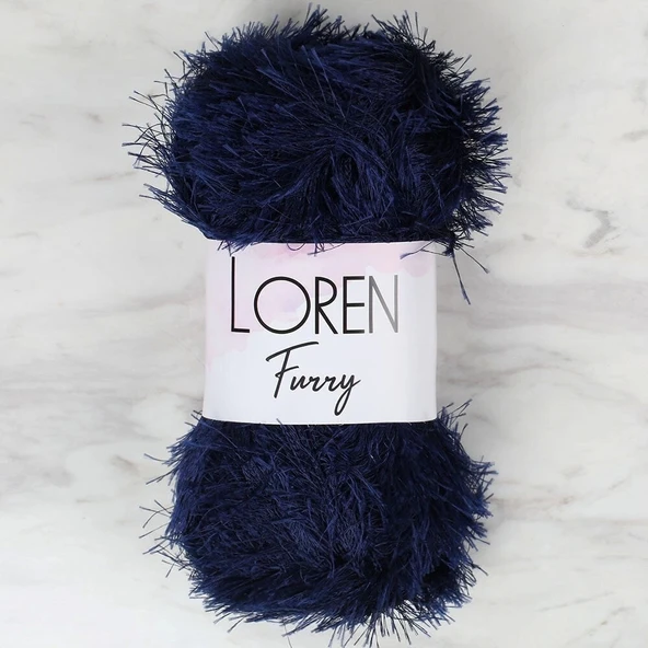 Loren Furry Lacivert El Örgü İpi - Rf005 - 34044