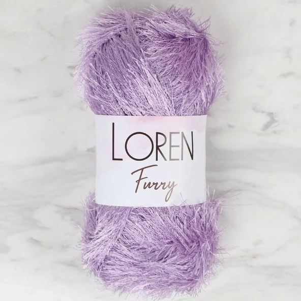 Loren Furry Lila El Örgü İpi - Rf009 - 34047