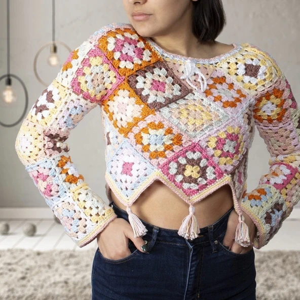 La Mia Pastel Cotton Fıstık Yeşili El Örgü İpi - L186 - 33960 - Resim 5