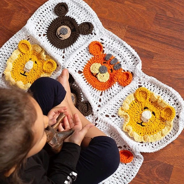 Loren Natural Cotton Bebe Mavi El Örgü İpi - R090 - 33921 - 3