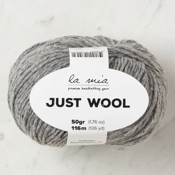 La Mia Just Wool Gri El Örgü İpi - Lt001 - 33843