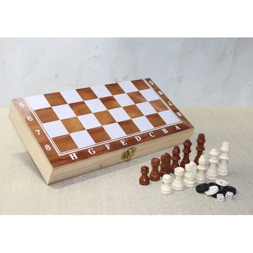 Ahşap Kutulu Satranç Model 2 ürün görseli