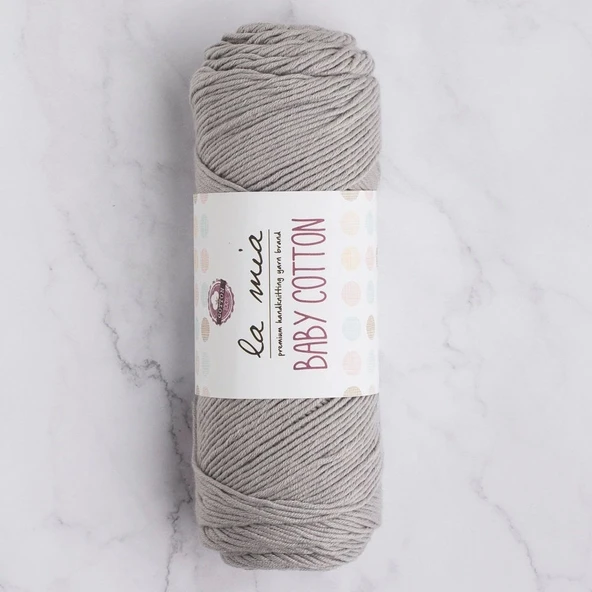La Mia Baby Cotton Gri El Örgü İpi - L031 - 33631 - 1
