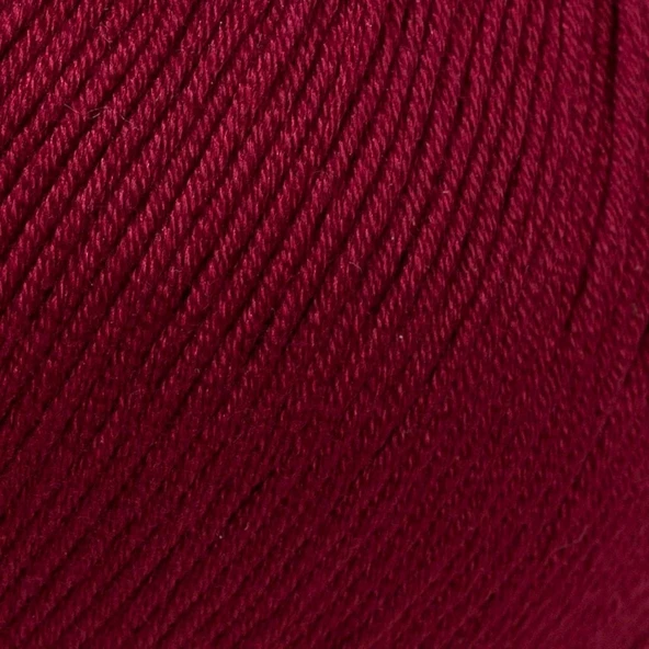 La Mia Mercerized Cotton Bordo El Örgü İpi - 23 - 33596 - Resim 2