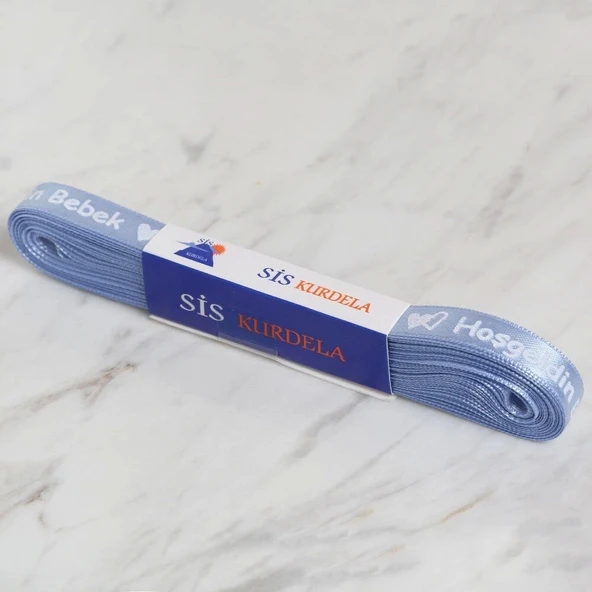 Loren Crafts 1cm 10 Mt Mavi Saten Hoşgeldin Bebek