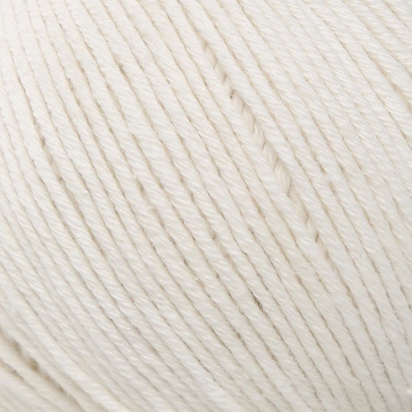 La Mia Cottony Kırık Beyaz Bebek El Örgü İpi - P3-l003 - 33574 - Resim 2