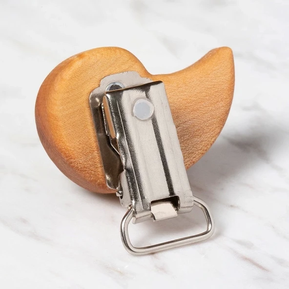 Hobi Baby Salyangoz Figürlü Organik Ahşap Emzik Kl - Resim 2