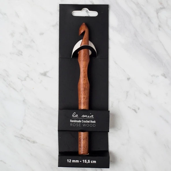 La Mia Rosewood 12 Mm 15.5 Cm Ahşap Yün Tığ