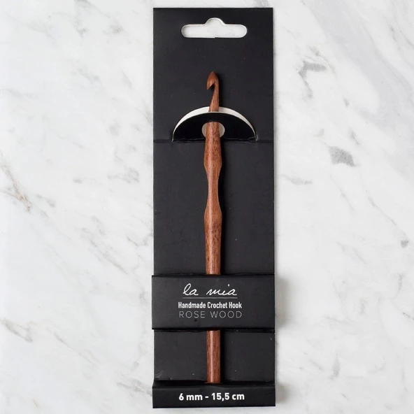 La Mia Rosewood 6 Mm 15.5 Cm Ahşap Yün Tığ