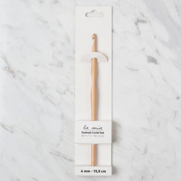 La Mia Whitewood 4 Mm 15.5 Cm Ahşap Yün Tığ