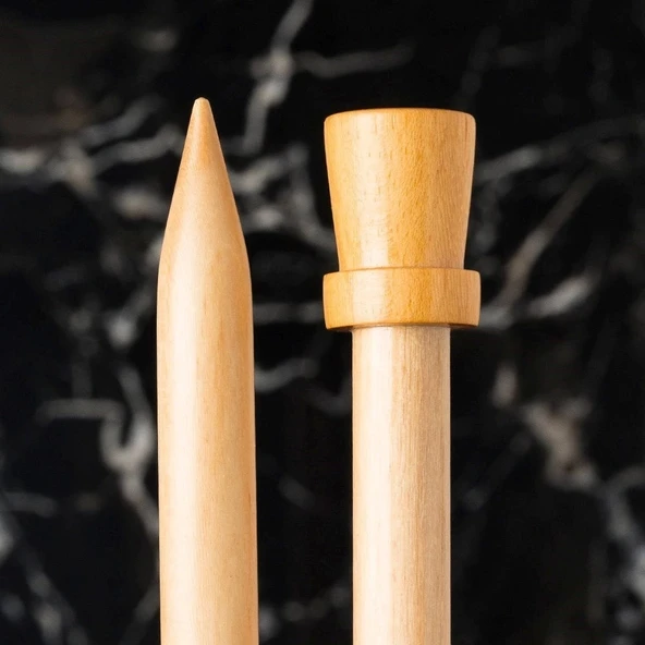 La Mia Whitewood 12 Mm 36 Cm Ahşap Örgü Şişi - 2