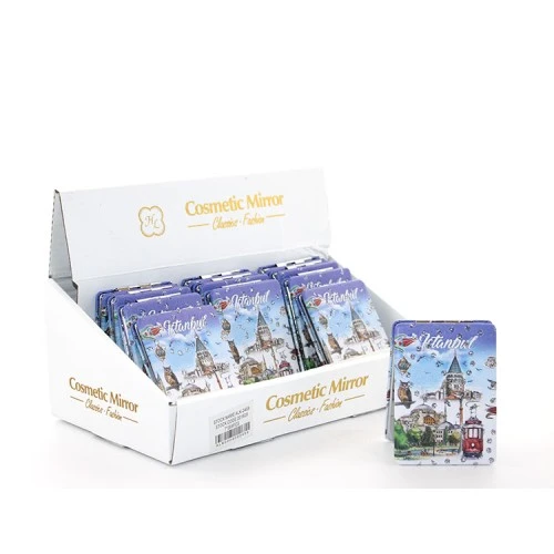 Taşlı İstanbul Tasarımı El Aynası İnce Model 24 ürün görseli