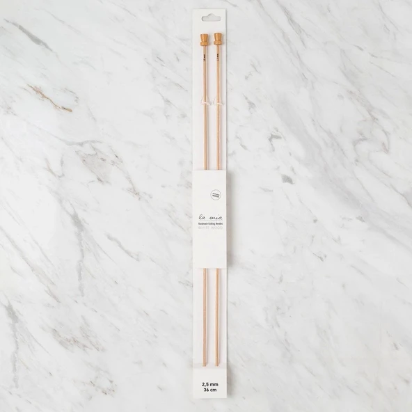 La Mia Whitewood 2.5 Mm 36 Cm Ahşap Örgü Şişi