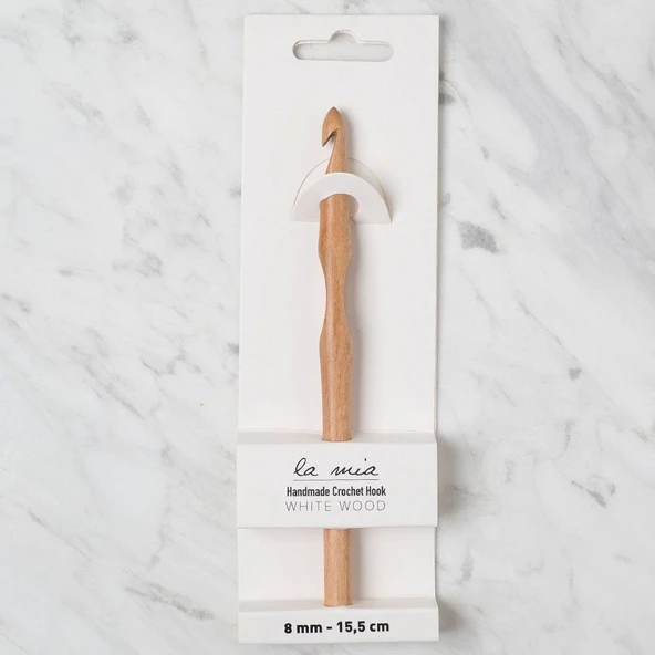 La Mia Whitewood 8 Mm 15.5 Cm Ahşap Yün Tığ