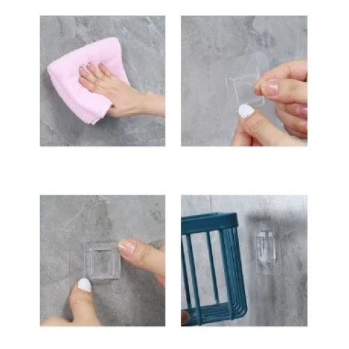 Yapışkanlı Çok Fonksiyonlu Banyo Organizeri BEYAZ - Resim 2