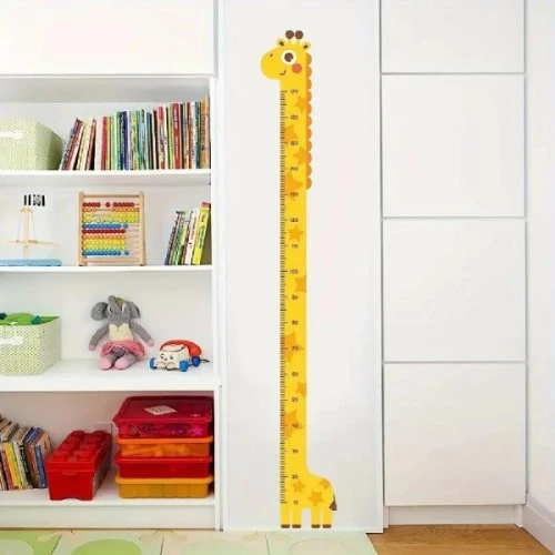 Sevimli Sarı Zürafa Boy Ölçüsü Sticker - 2