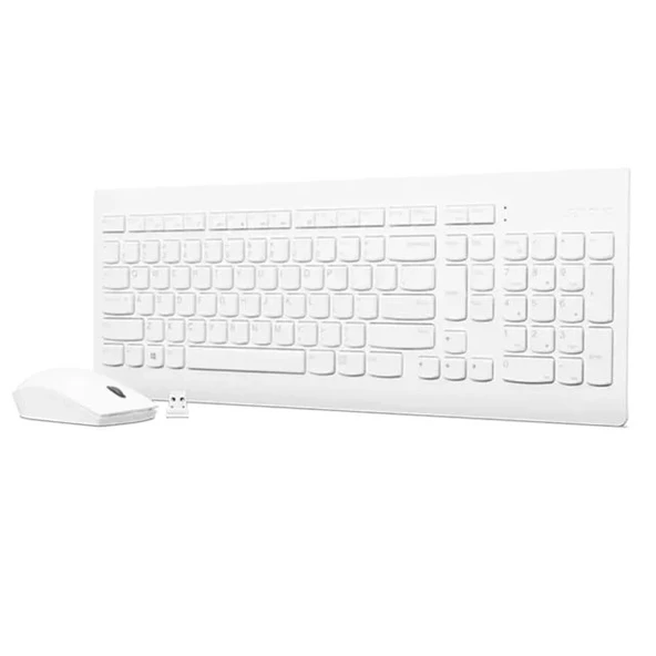 Lenovo Kablosuz Klavye ve Mouse Beyaz