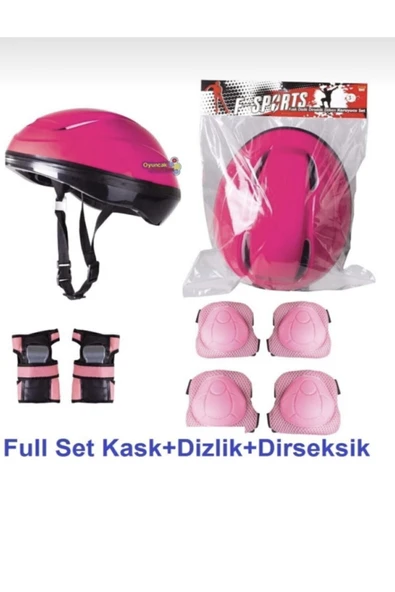 Çocuk Kask Dizlik Dirseklik Koruyucu Set 7 Parça