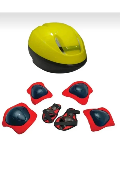 Kask Dizlik Dirseklik Koruyucu Set 7 Parça