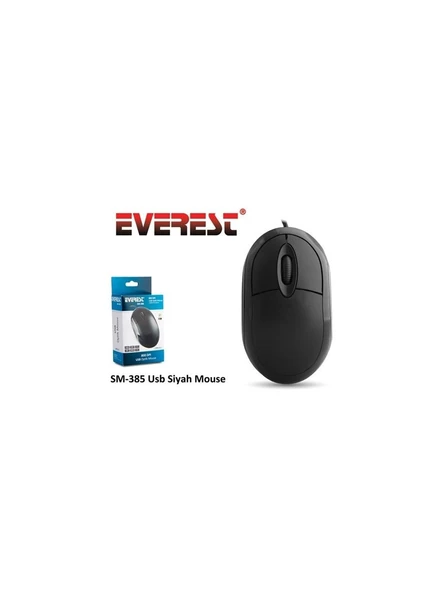 Everest SM-385 Kablolu Siyah Mouse - 5