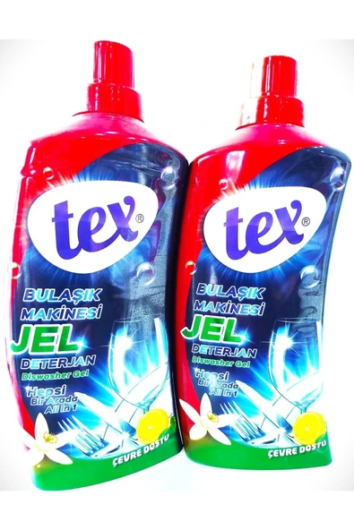 Tex Bulaşık Makinesi Deterjanı Jel Hepsi Bir Arada 1000 ml X 2 Adet