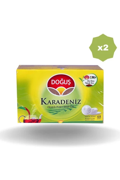 Doğuş DOĞUŞ KARADENİZ DEMLİK POŞET ÇAY 48'Lİ X 2 ADET