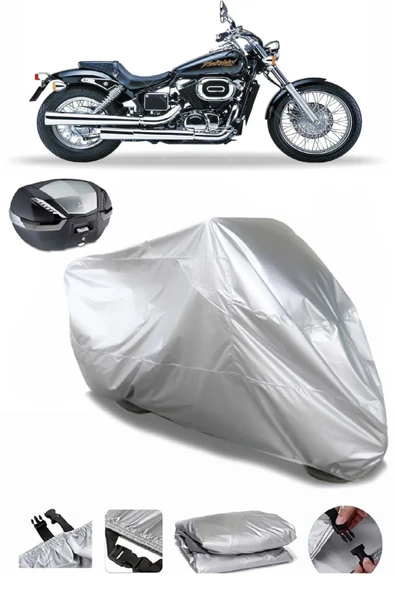 Honda VT 750 DC Black Widow Su  Geçirmez Motosiket Brandası Arka Çanta Uyumlu ürün görseli 1