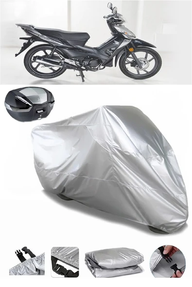 Honda Wing-go Su  Geçirmez Motosiket Brandası Arka Çanta Uyumlu ürün görseli 1