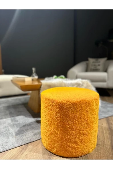 DEKOR MOBİLYACIM DOLCE PUF PELUŞ Kumaş Silindir Dekoratif Pufidik Puf Bench - 2