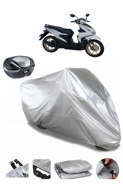 Honda BeatSu  Geçirmez Motosiket Brandası Arka Çanta Uyumlu ürün görseli 1