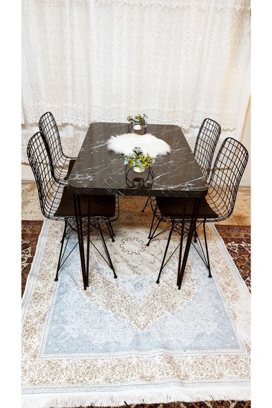 DEKOR MOBİLYACIM Atlantik Çam Desen Oval 70x110 Mutfak Masası - 2