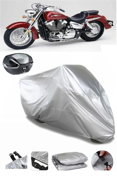 Honda VTX 1300 S Su  Geçirmez Motosiket Brandası Arka Çanta Uyumlu ürün görseli 1