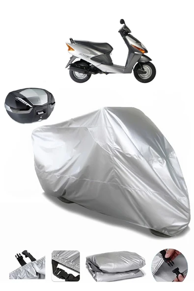 Honda SCV 100 F Beat Su  Geçirmez Motosiket Brandası Arka Çanta Uyumlu ürün görseli 1