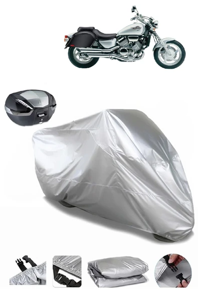 Honda VF 750 C Magna Su  Geçirmez Motosiket Brandası Arka Çanta Uyumlu ürün görseli 1