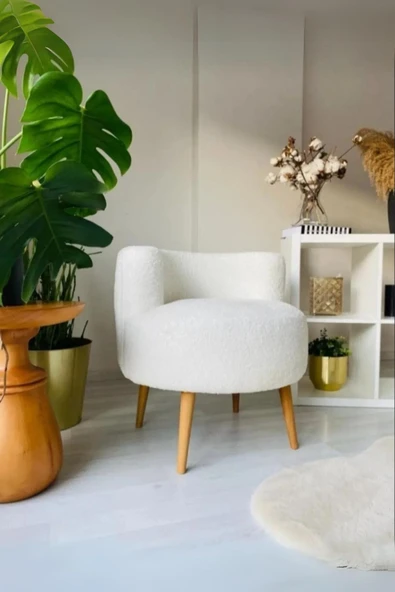 DEKOR MOBİLYACIM Elegant Comfort Çay Seti Tek Berjer Puf Takımı - 2