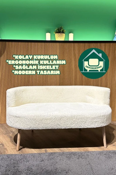 DEKOR MOBİLYACIM Stokholm 2'li Koltuk Çay Seti ve Bekleme Salonu Koltuğu-Berjer - 2