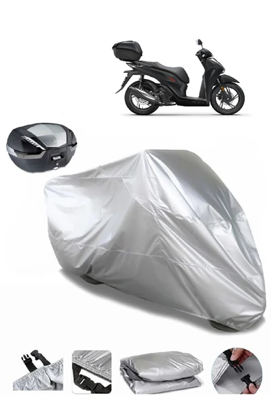 Honda SH 150 Su  Geçirmez Motosiket Brandası Arka Çanta Uyumlu ürün görseli 1