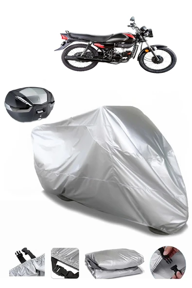 Honda Hero 100 Su  Geçirmez Motosiket Brandası Arka Çanta Uyumlu ürün görseli 1