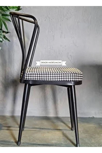 DEKOR MOBİLYACIM 1 Adet Güneş Sandalye Siyah Mutfak Salon Yemek Odası San - 2