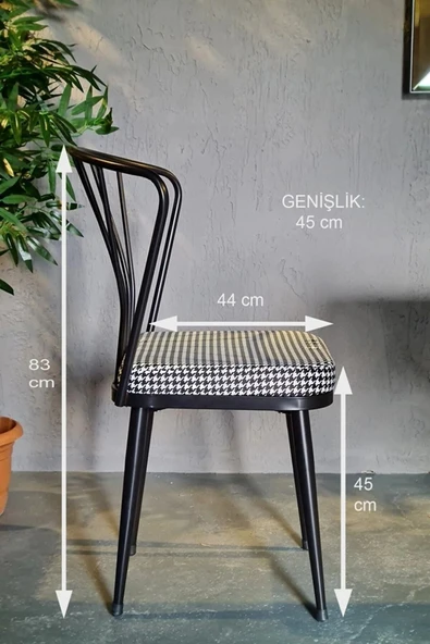 DEKOR MOBİLYACIM (yeni Ürün) Güneş - Ay Sandalye Kazayağı Desen 2li - 2