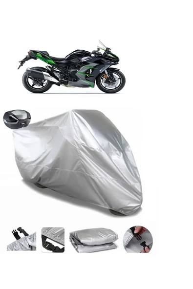 Kawasaki Ninja H2 SX Su  Geçirmez Motosiket Brandası Arka Çanta Uyumlu ürün görseli 1