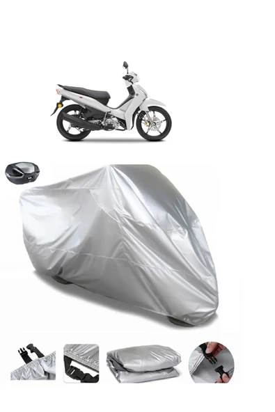 Yamaha Crypton Su  Geçirmez Motosiket Brandası Arka Çanta Uyumlu ürün görseli 1