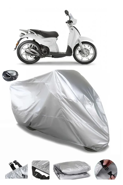 Aprilia Scarabeo 100 Su  Geçirmez Motosiket Brandası Arka Çanta Uyumlu ürün görseli 1