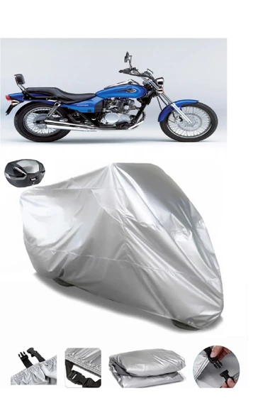Kawasaki EL 125 Su  Geçirmez Motosiket Brandası Arka Çanta Uyumlu
